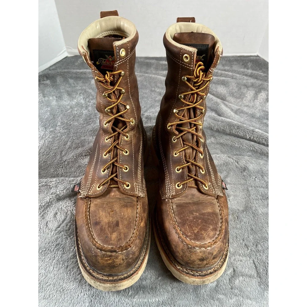 Thorogood Soft Moc Toe Leather Work Boots 8